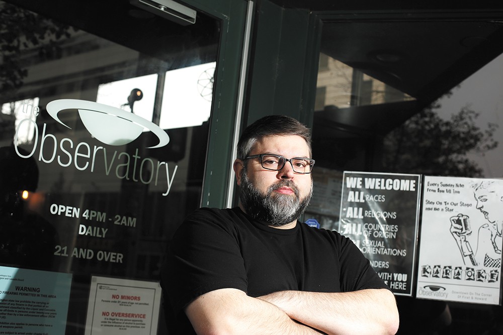 Tyson Sicilia, owner of the Observatory, is working with Spokane bar owners to keep hate out of their establishments. - YOUNG KWAK